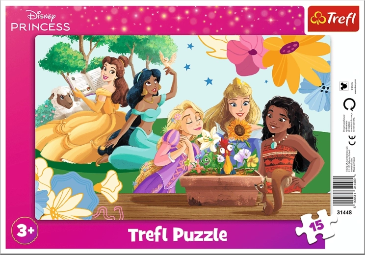 Trefl Disney Princess-puslespil: Smilens styrke, 15 brikker