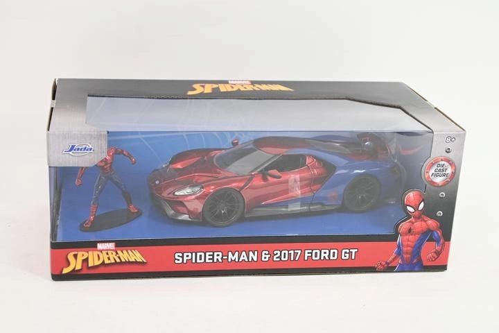 Jada Toys Marvel Spider-Man – modelbil Ford GT 2017 1:24 med figur - 1 stk.