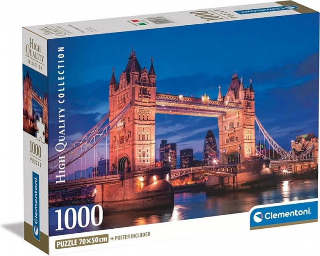 Puslespil 1000 brikker - Tower Bridge om natten