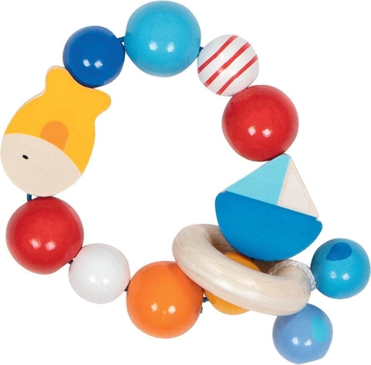 Elastisk taktil ring båd og fisk - 1 stk.