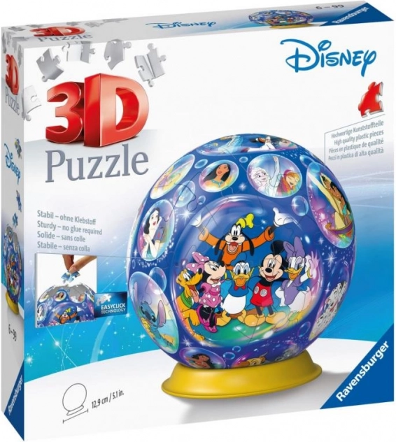 Kugle 3D-puslespil DISNEY fra RAVENSBURGER, 72 brikker