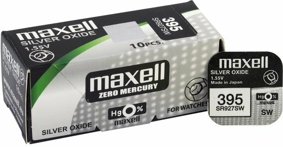 Maxell sølvoxid knapcellebatteri SR927SW (395/399) 1 stk