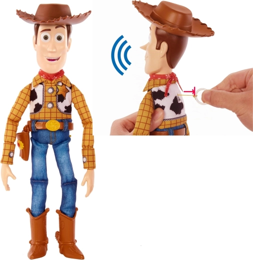 Mattel Disney Toy Story interaktiv blød figur Woody 31 cm (engelsk version) - 1 stk.