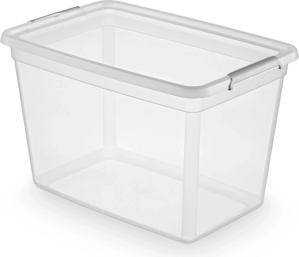 Basestore opbevaringsboks med låg og klips 60 l (58 × 39 × 35 cm)