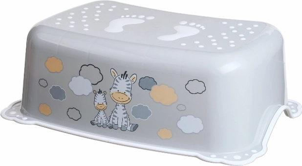 Maltex børneskridsikker skammel Zebra, grå