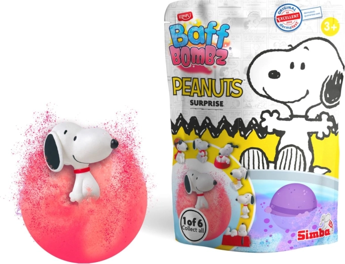 Baff Bombz Peanuts brusende badebombe med overraskelse - 1 stk.