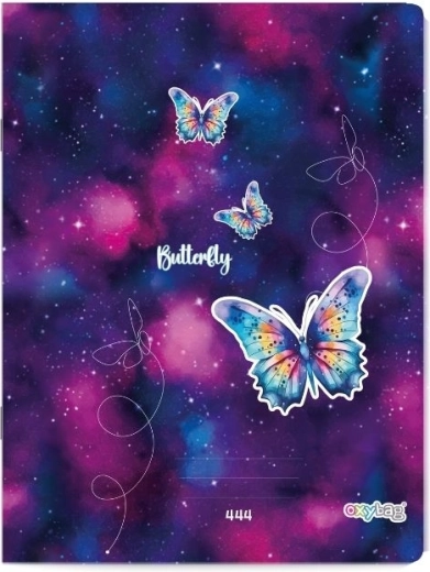 Hæfte A4 linjeret 40 ark Sommerfugl