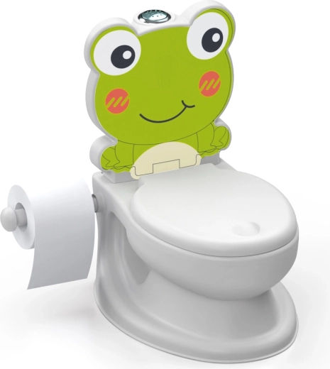 Børnetoilet frø med lyde og lysende horn