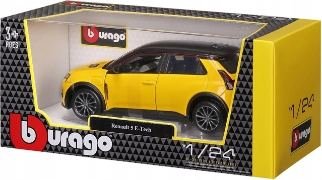 Bburago Renault 5 E‑Tech electric 1:24 gul metalmodel