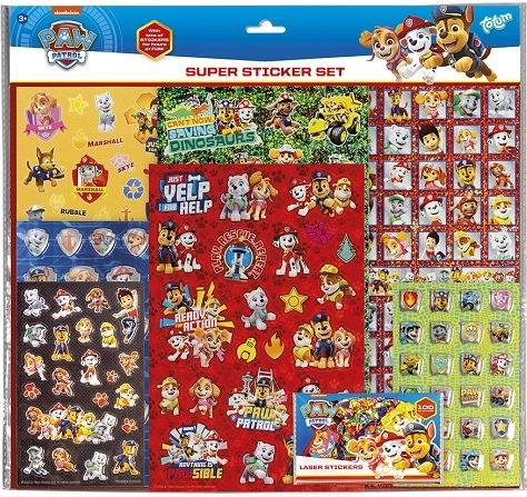 CCG Paw Patrol klistermærkesæt – super sæt (8 ark)