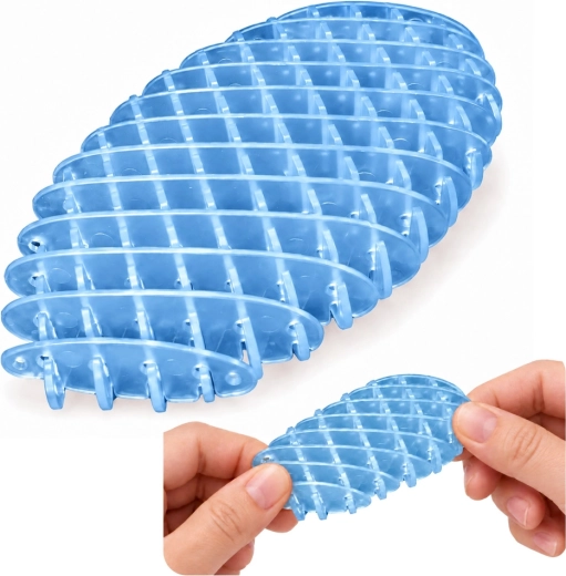 Blå gennemsigtig antistress-fidget 5 cm