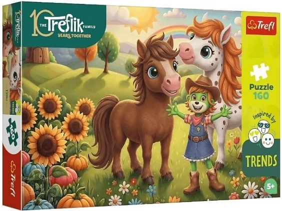 Trefl puslespil 160 brikker – pony (Treflik-familien)