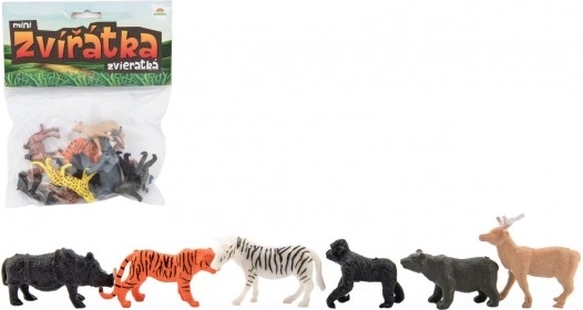 Mini Safari ZOO Dyrefigurer Plast Sæt