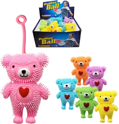 Klemmelig bamse med hjerte med lys