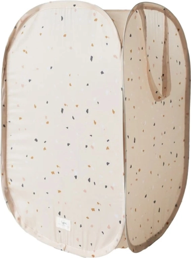 3 Sprouts sammenklappelig opbevaringskurv recycled terrazzo beige