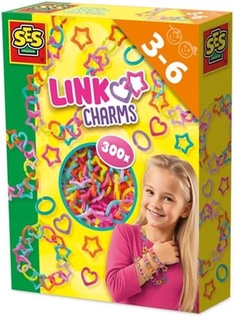 SES Creative Link Charms – kreativt sæt til fremstilling af armbånd og halskæder (300 stk.)
