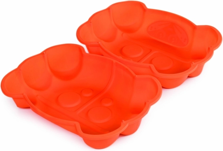 Kranse-sandkasse orange med låg