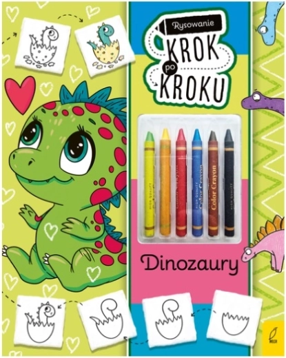 Dinosaurer – tegn trin for trin med farveblyanter