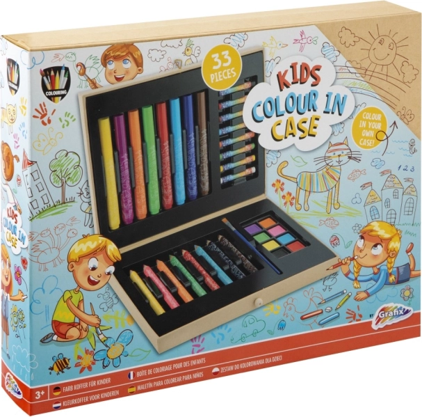 Børnemaler-kuffert 33 dele