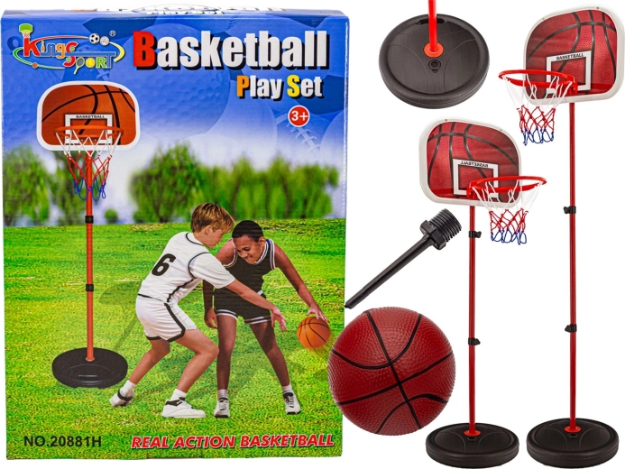 Basketballsæt til børn med stander, kurv og bold