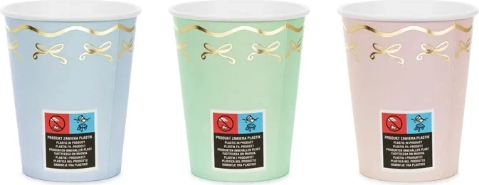 Engangspartykrus Kokardki (sløjfer) mix 220 ml