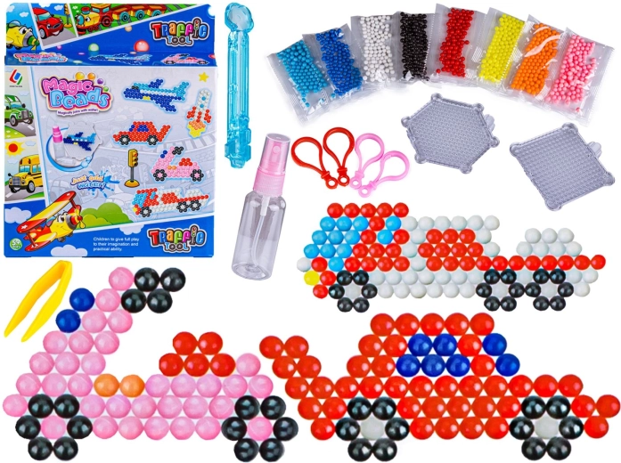 Vandperler køretøjer 800 stk., 8 farver