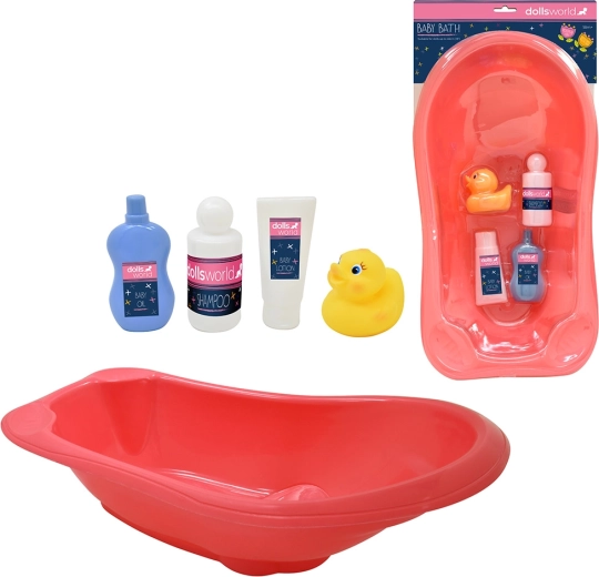 Dolls World bade­sæt til dukker 46 cm med badekar og tilbehør