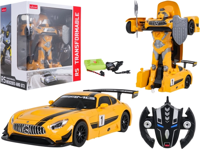 RC-bil og robot 2i1 Rastar Mercedes-AMG GT3 1:14 gul