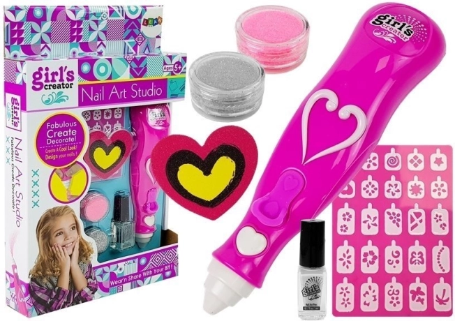 Pigernes Kreative Sæt til Negledekoration