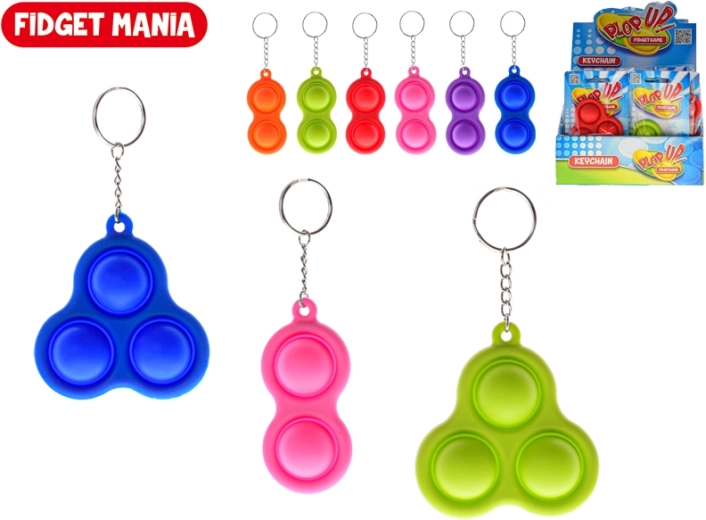Antistress-nøglering Plop up 8,2 cm – 6 farver
