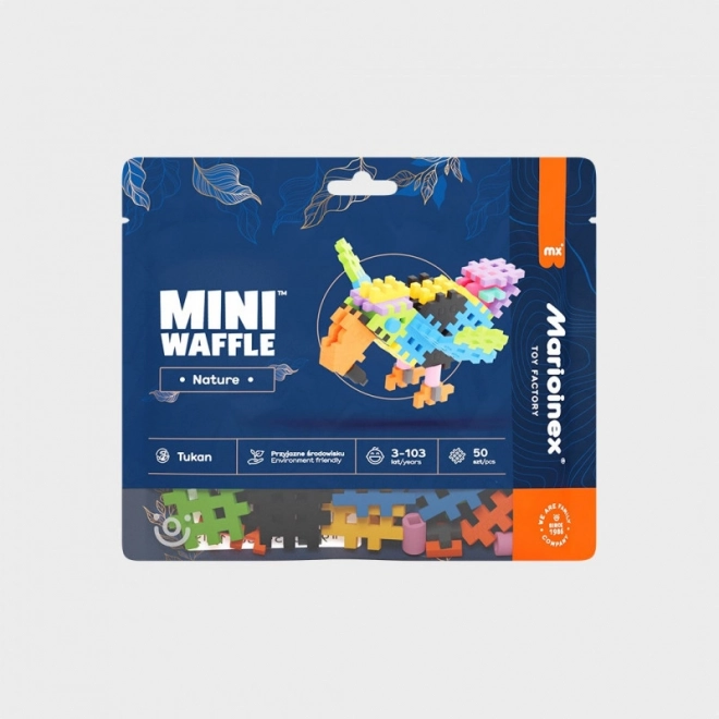 Mini Waffle Nature byggeklodser – tukan, 50 dele