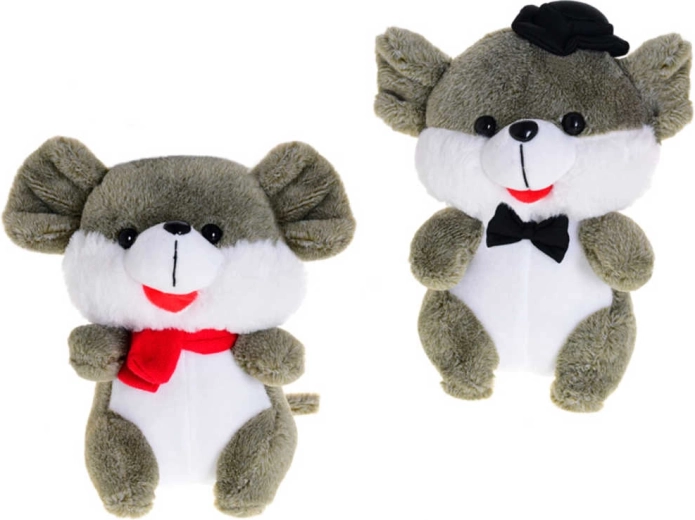 Plys-mus baby 20 cm siddende - 1 stk.