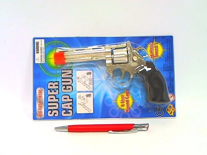 Metalkapselpistol i blisterpakning