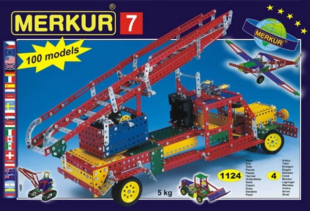 Byggesæt MERKUR 7 – 100 modeller, 1124 stk.