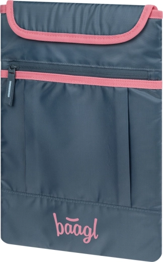 Baagl laptopsleeve Logo rosa GRS (15")