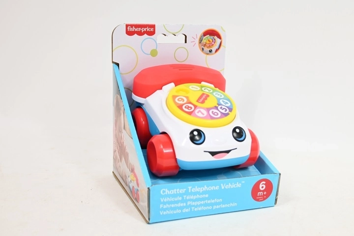 Fisher-Price træk-telefon på hjul til småbørn