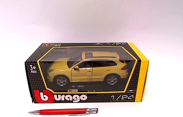 Bburago Porsche Cayenne Turbo gul 1:24