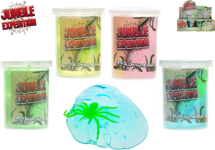 Jungle Expedition lysende slim med edderkop 115 g