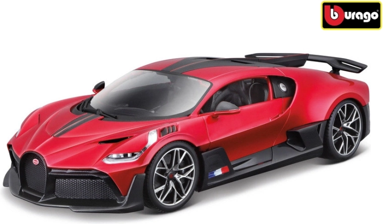 Modelbil Bugatti Divo i skala 1:18, metallisk rød
