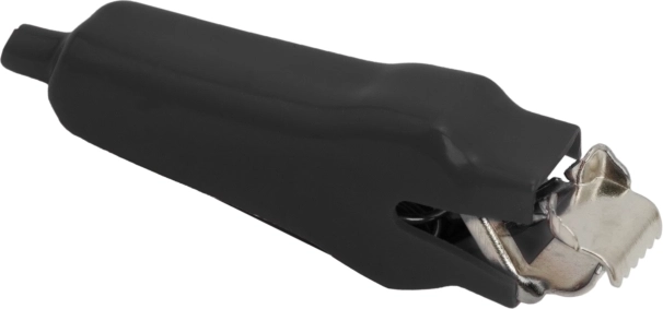 Ekstra stor krokodillenæb med sort PVC-isolering, 70 mm
