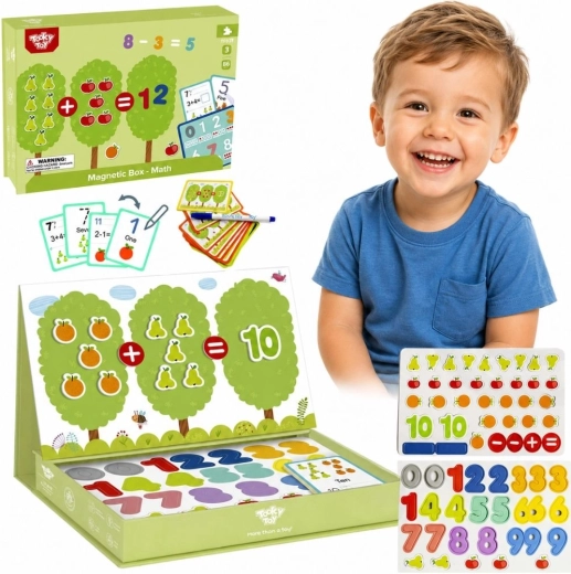 Tooky Toy magnetisk Montessori-puslespil i træ – matematisk læringsæske (86 dele)