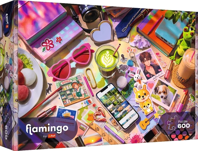 Trefl puslespil Flamingo – Min lille verden (600 brikker)