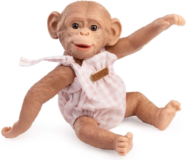 Guca realistisk Reborn-abe-baby med krop i ren vinyl, 25 cm