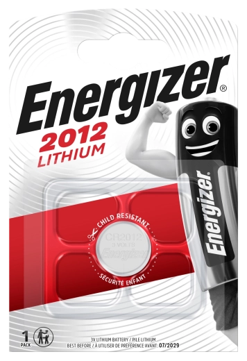 Lithium knapcellebatteri CR2012 ENERGIZER 3 V, 58 mAh (1 stk)