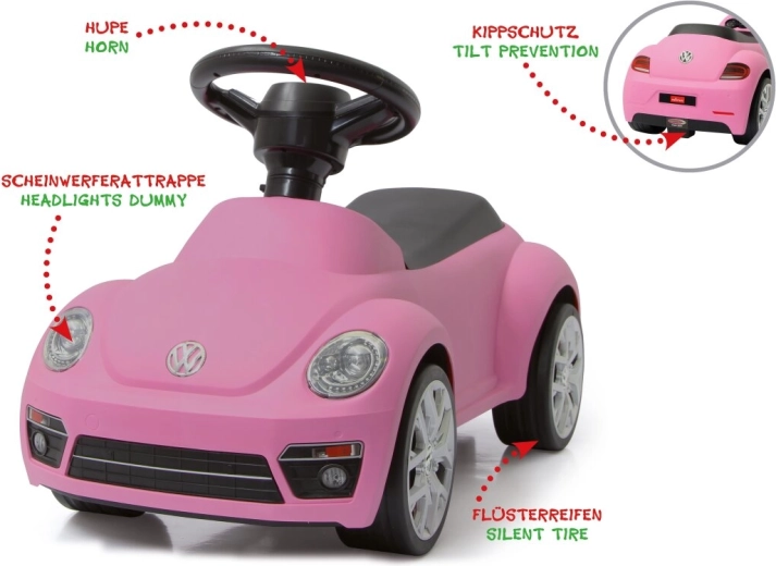 Gåbil Jamara Volkswagen Beetle, pink