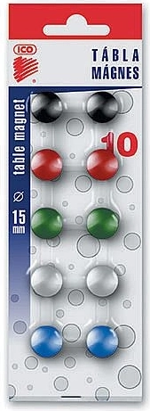 Magneter 15 mm, sæt 10 stk.