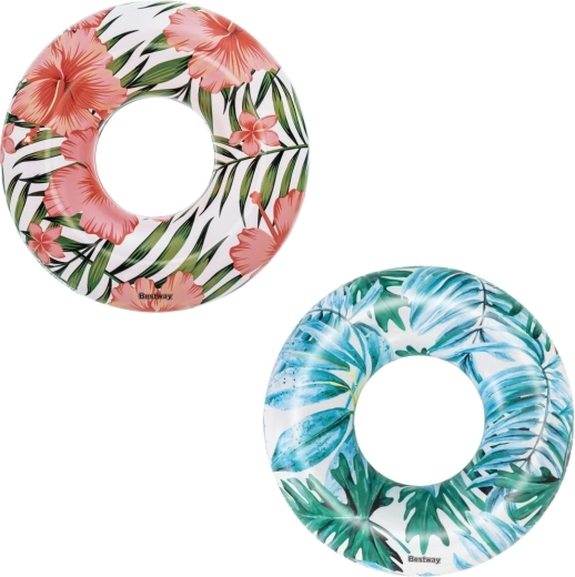 Bestway oppustelig badering med tropisk mønster 119 cm – Blå