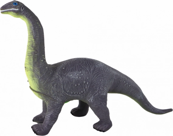 Stor dinosaurfigur brachiosaurus med lyd 33 cm grå