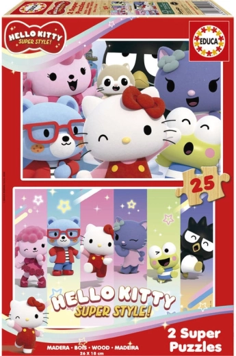 Educa træpuslespil Hello Kitty 2x25 brikker