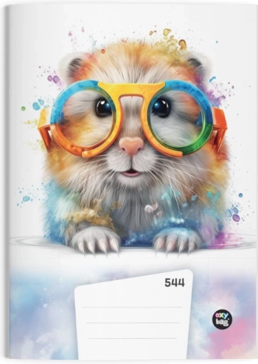 A5-hæfte med hamster-motiv, linjeret, 40 ark